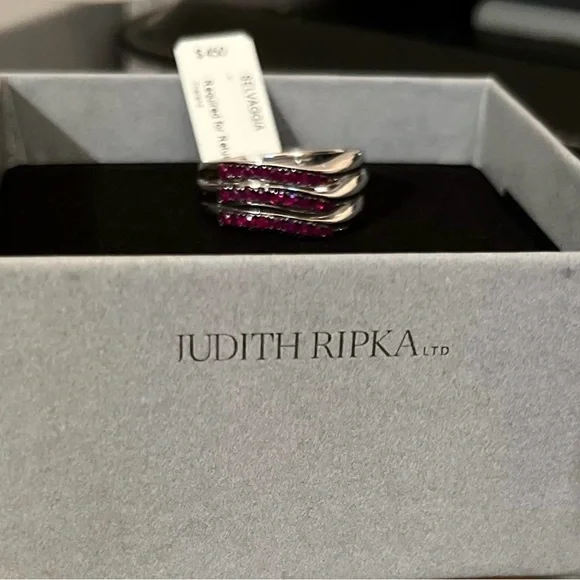Judith Ripka ruby ring - Picture 2 of 4